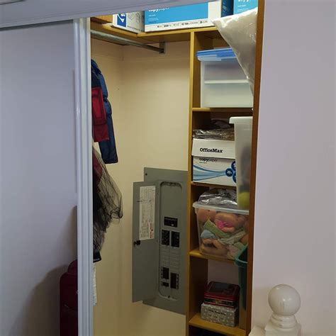 apartment closet electric box|are there any panels in closet.